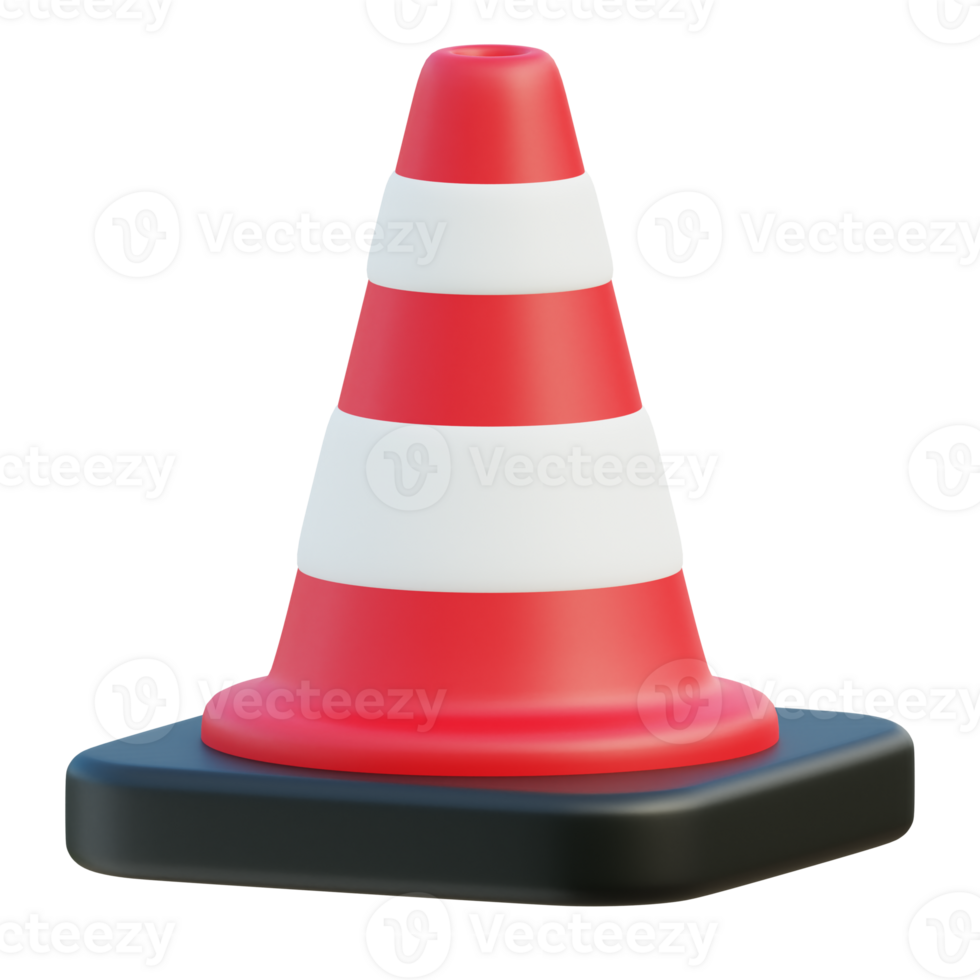 Construction cone 3D icon png