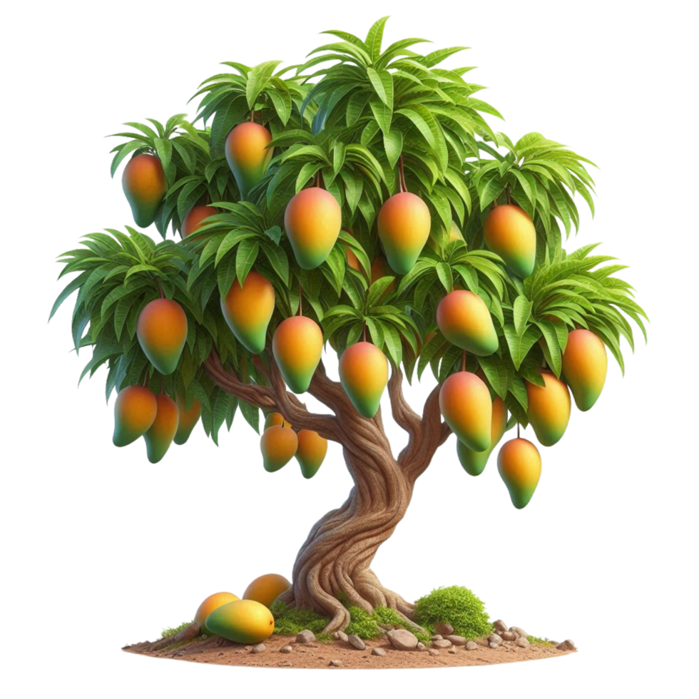 mango tree with mangoes on it png