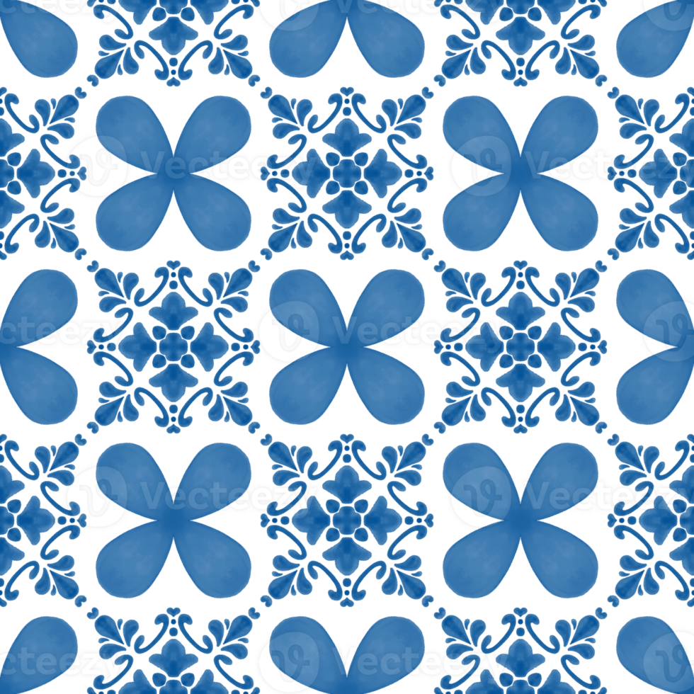 Watercolor Ceramic Navy Blue Tile png