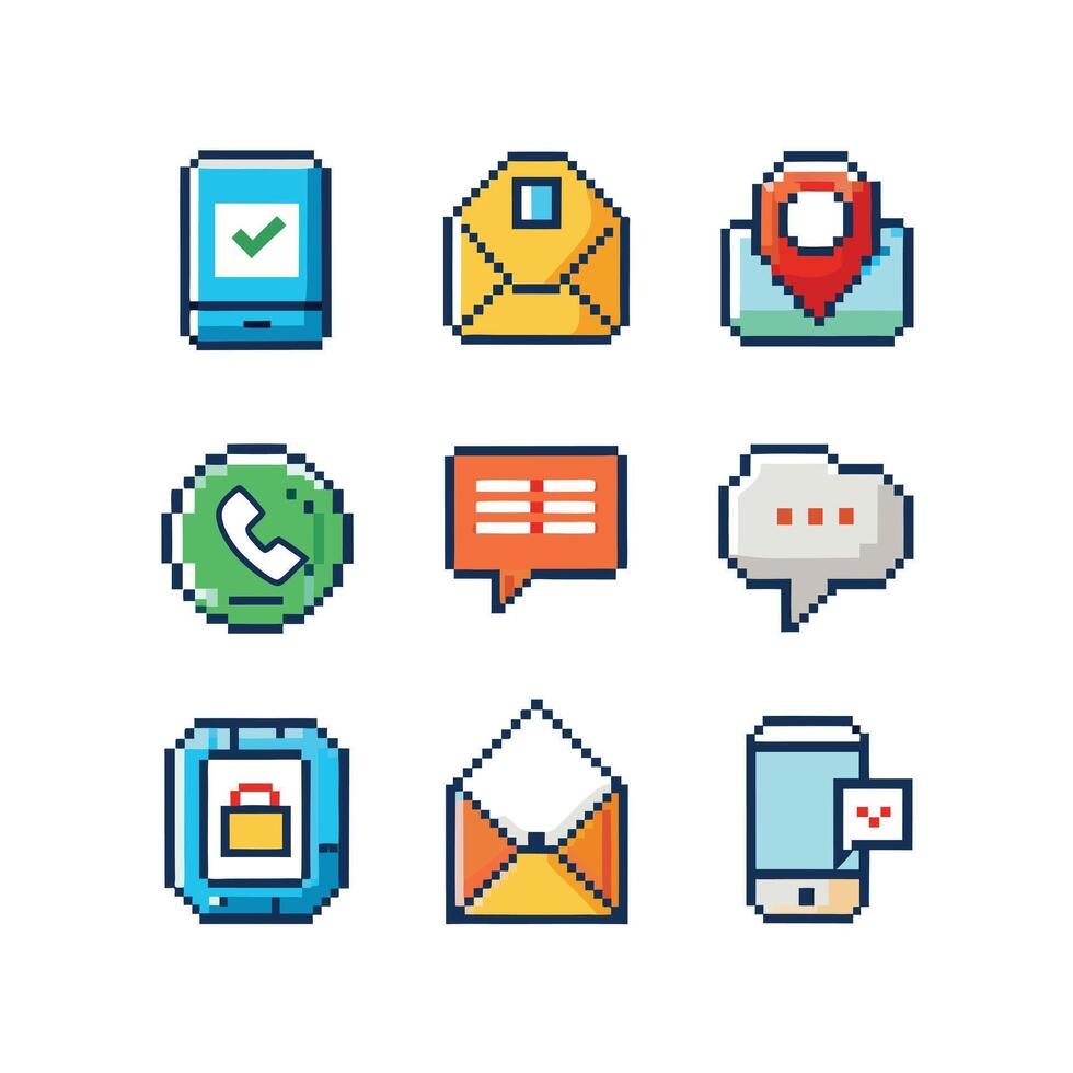 Contact Icon Set Collection Illustration vector