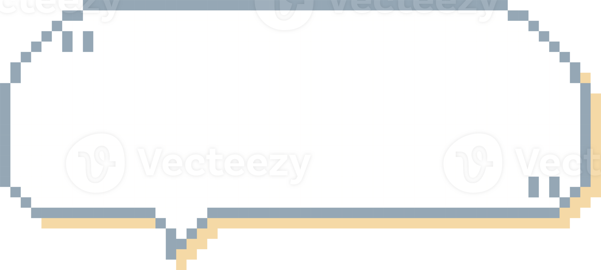 8bit retro game pixel speech bubble balloon with quotation marks, icon sticker memo keyword planner text box banner png
