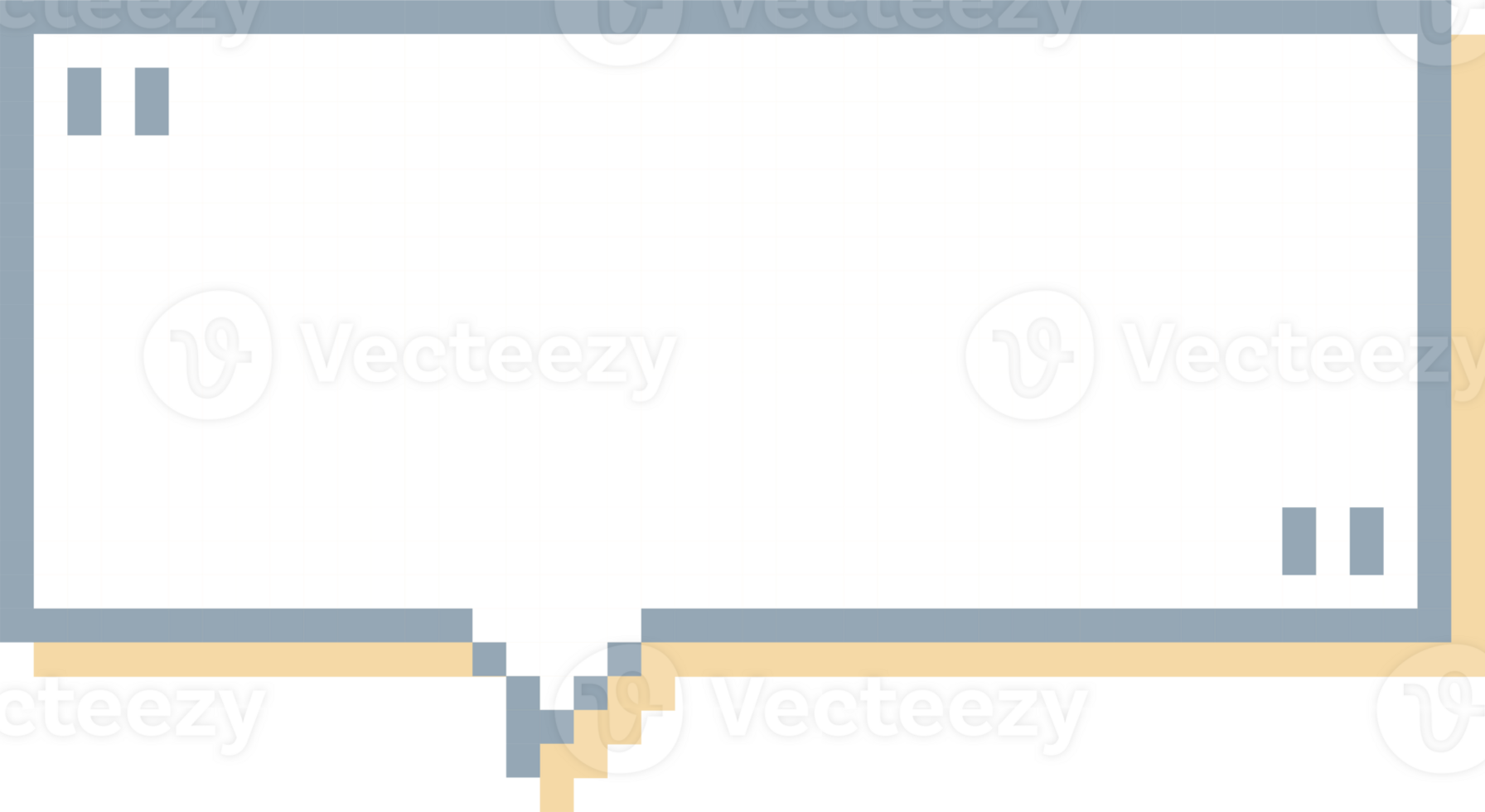8bit retro game pixel speech bubble balloon with quotation marks, icon sticker memo keyword planner text box banner png