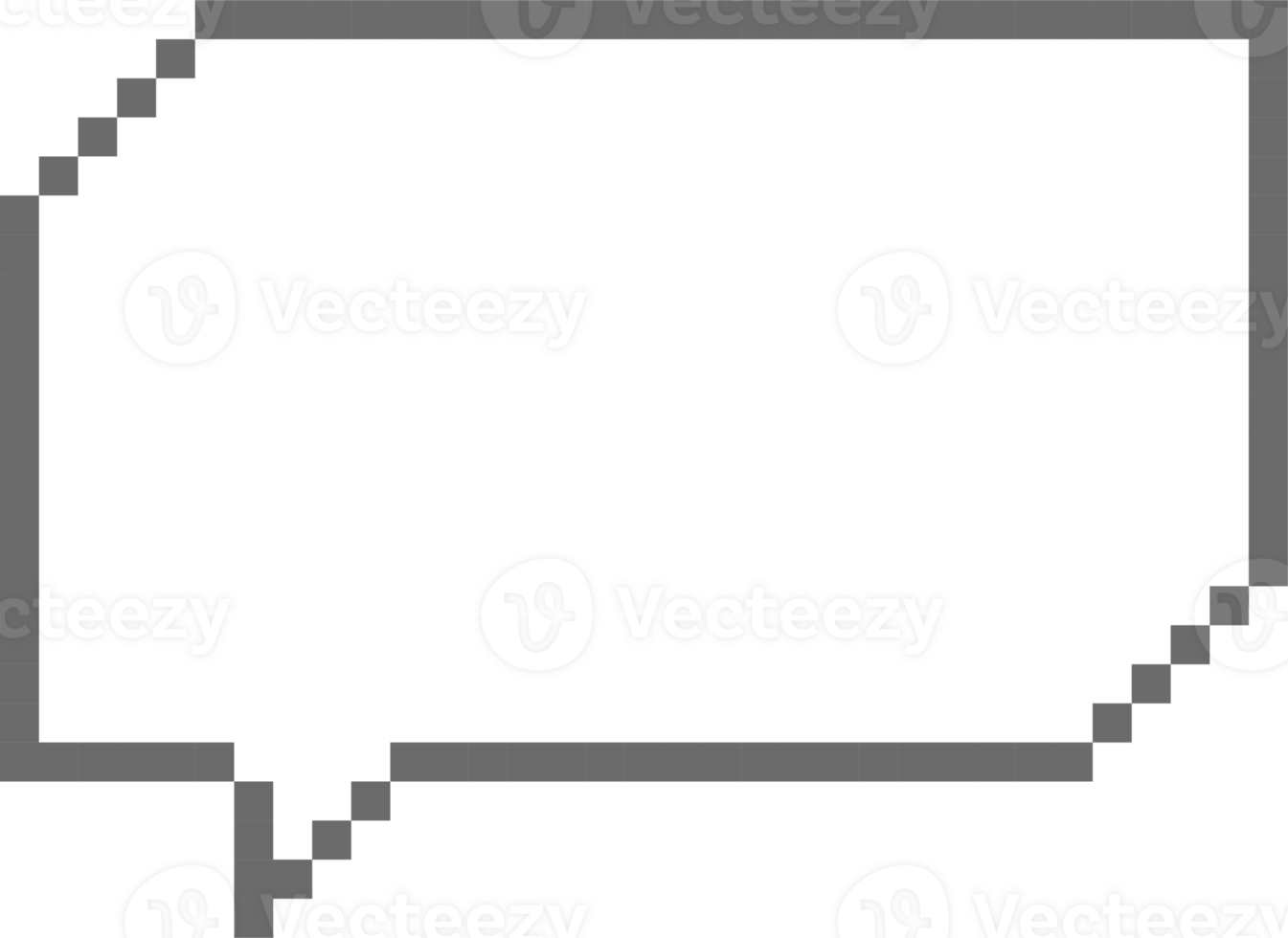 8bit retro game pixel speech bubble balloon icon sticker memo keyword planner text box banner png