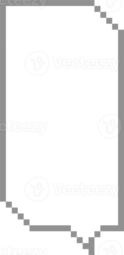 8bit retro game pixel speech bubble balloon icon sticker memo keyword planner text box banner png