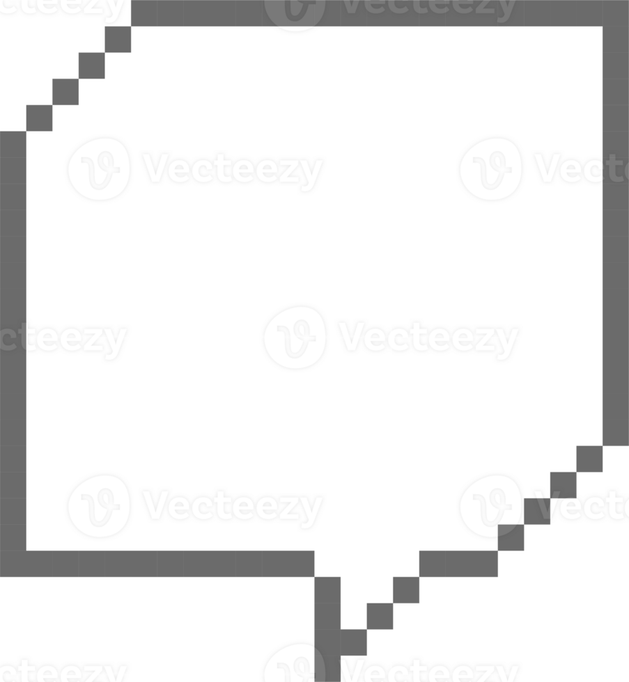 8 bit retrò gioco pixel discorso bolla Palloncino icona etichetta promemoria parola chiave progettista testo scatola bandiera png