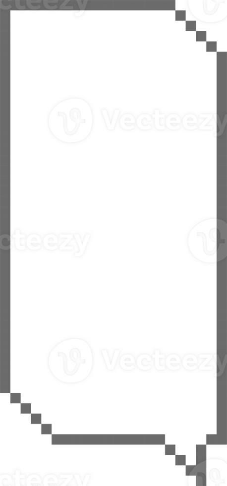 8bit retro game pixel speech bubble balloon icon sticker memo keyword planner text box banner png