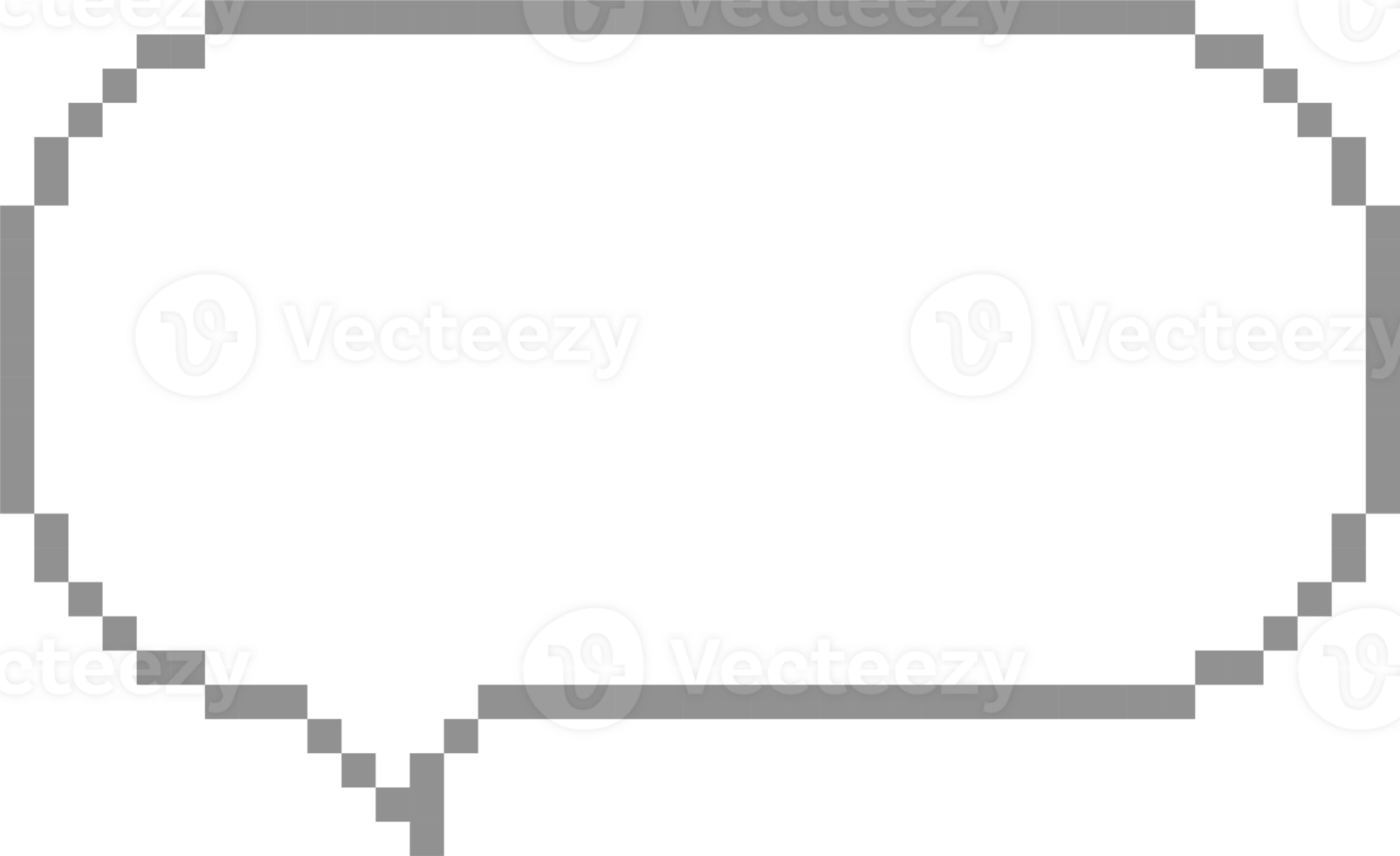 8bit retro game pixel speech bubble balloon icon sticker memo keyword planner text box banner png