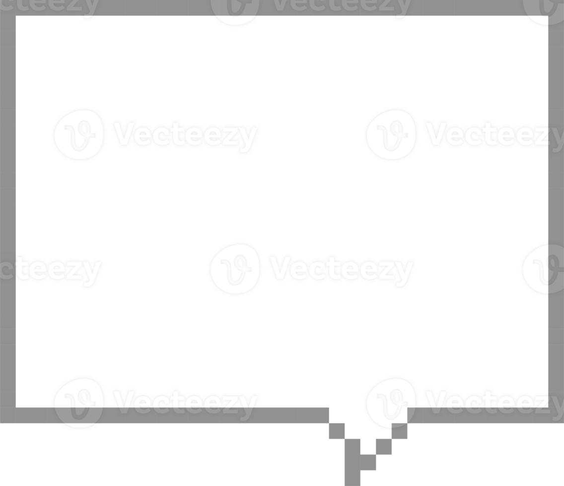 8bit retro game pixel speech bubble balloon icon sticker memo keyword planner text box banner png