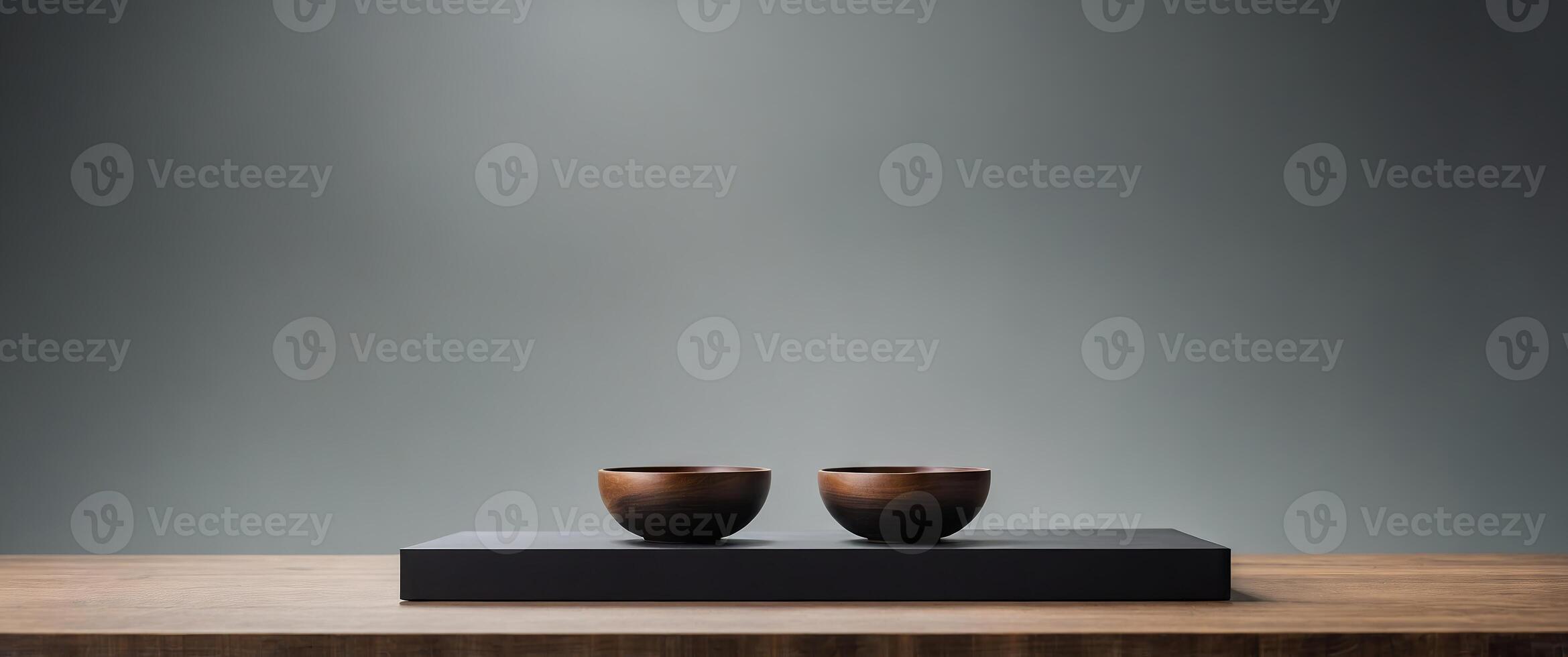 Minimalist display podium for product presentation. photo