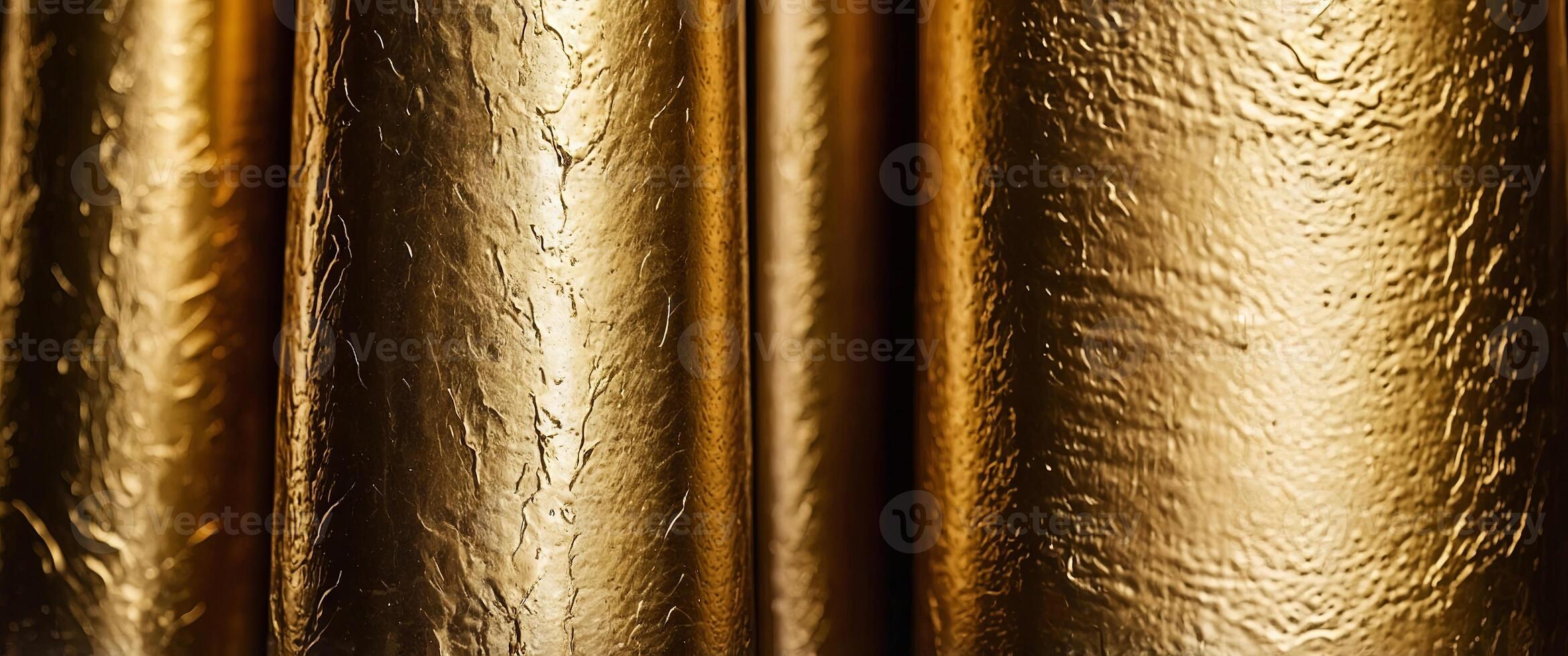 Metallic background with a smooth, reflective gold finish, exuding luxury and opulence, perfect for high-end product presentations, luxury brand advertising, or elegant event decor. photo