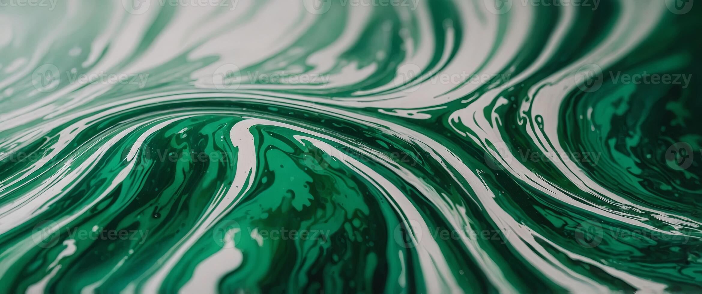 Marbled green fluid abstract background image. photo