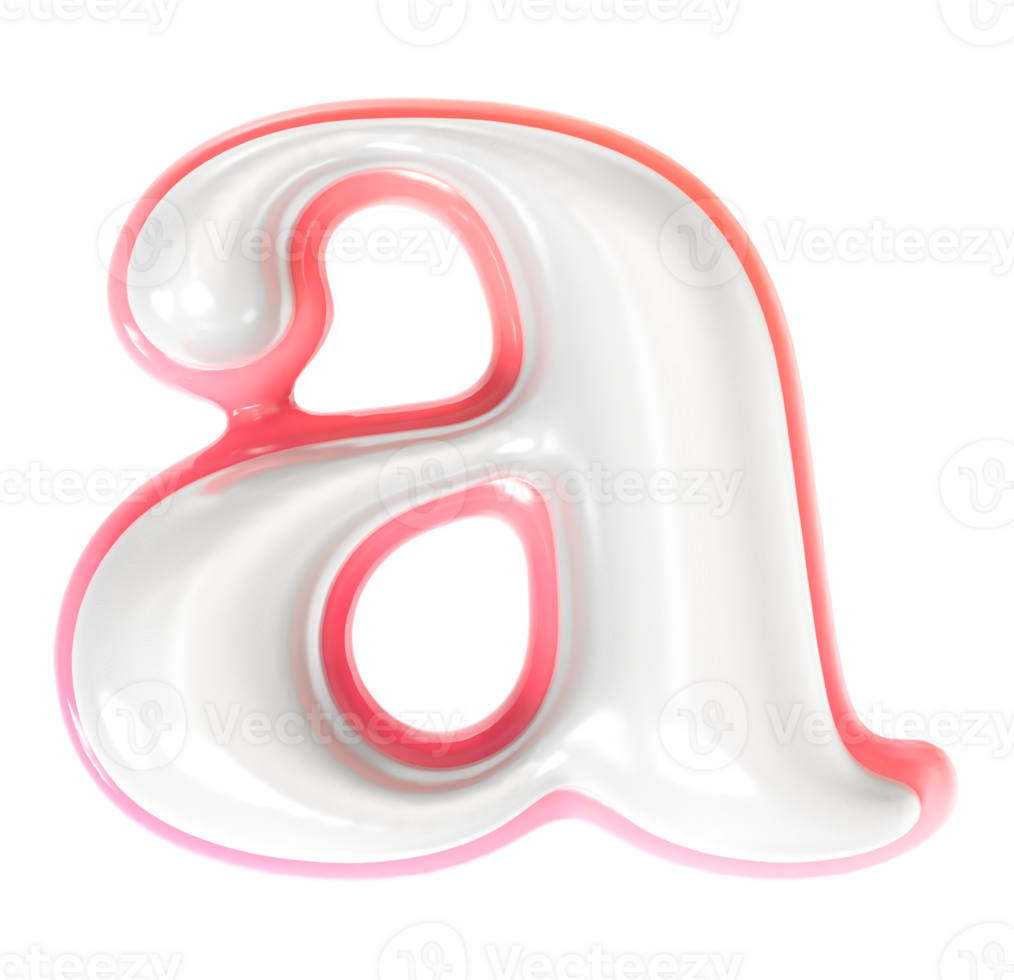 a Font 3D Rendering png