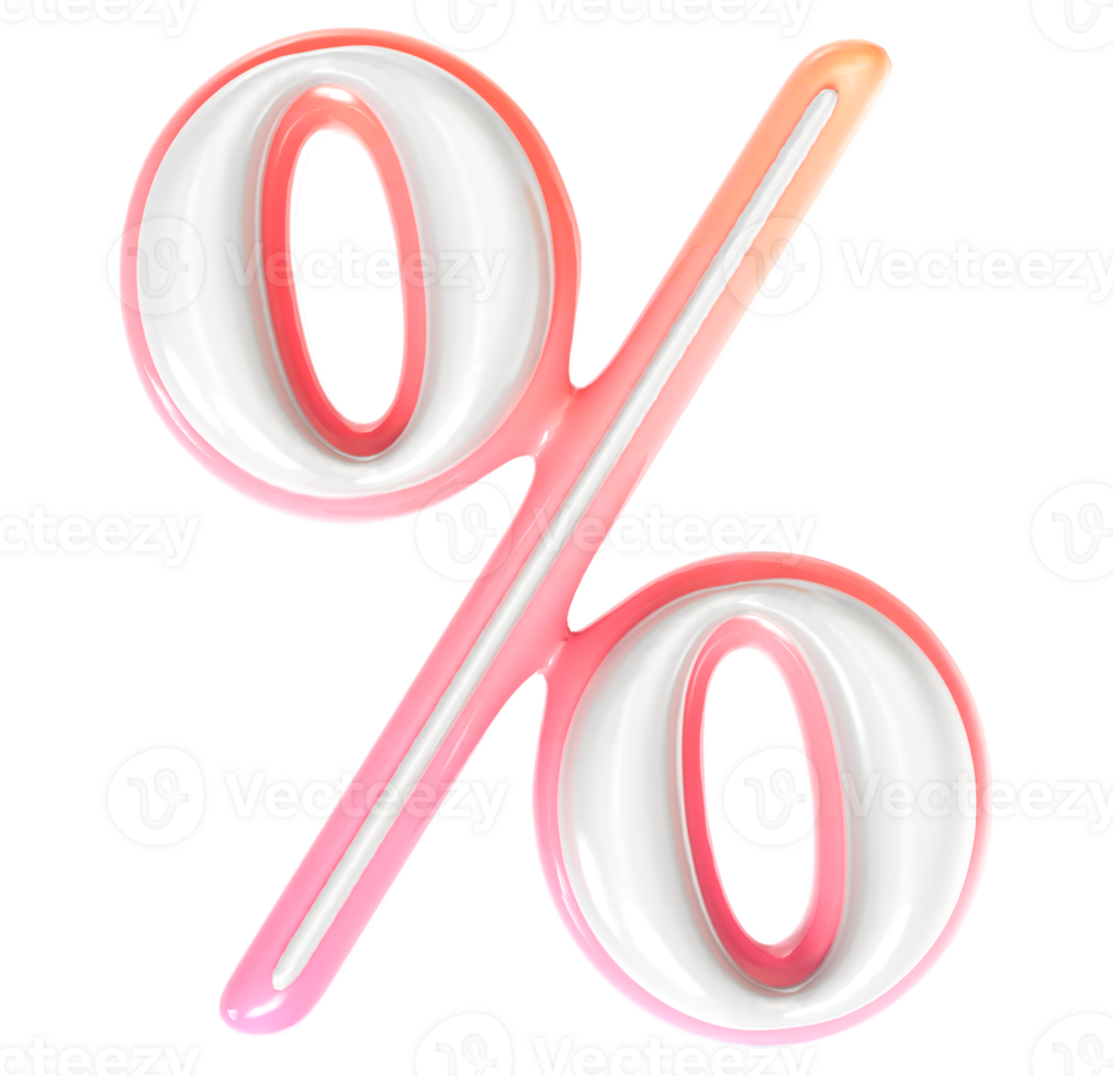 Percent 3D Render png