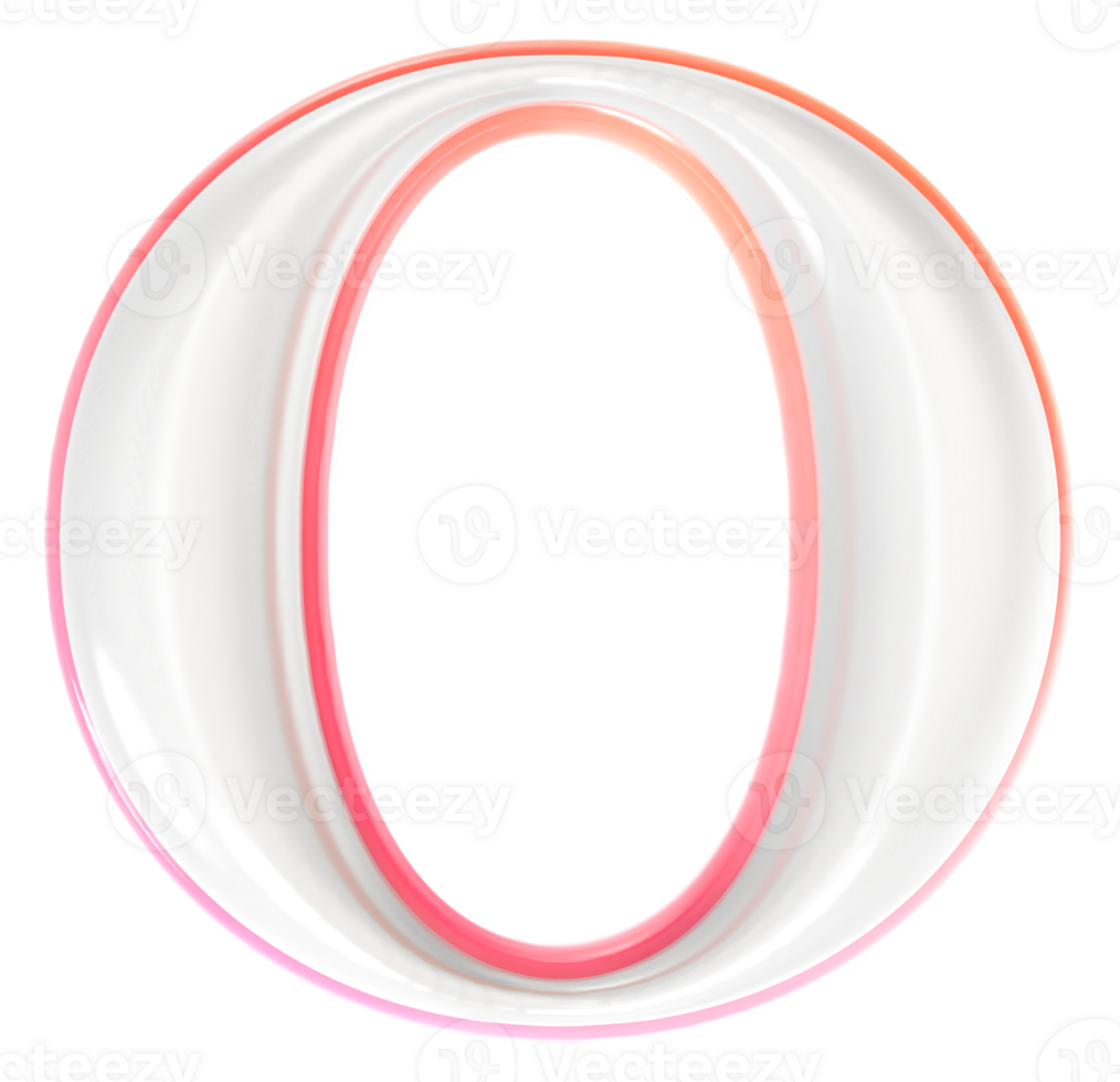 O Font 3D Render png