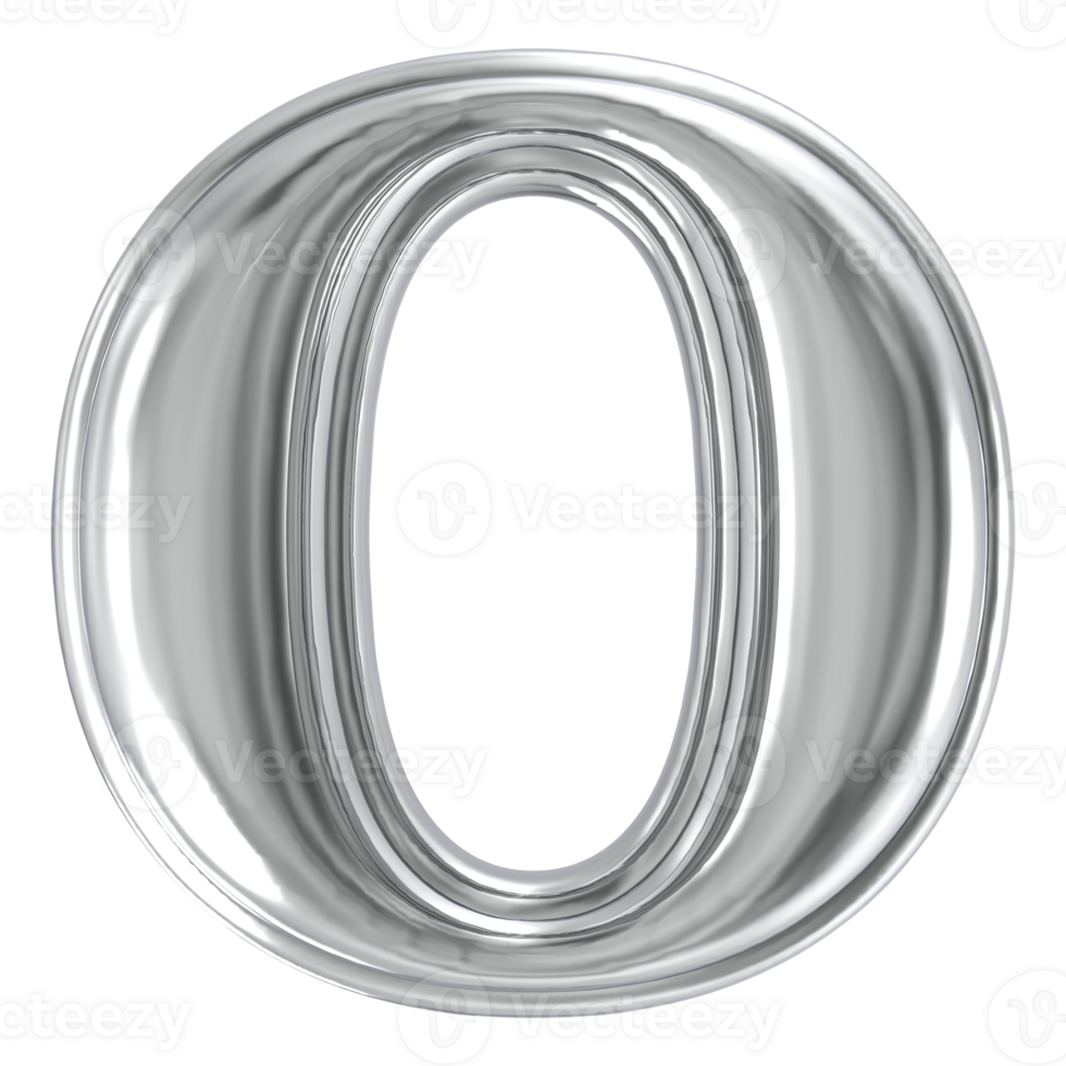 Silver Font o 3D png