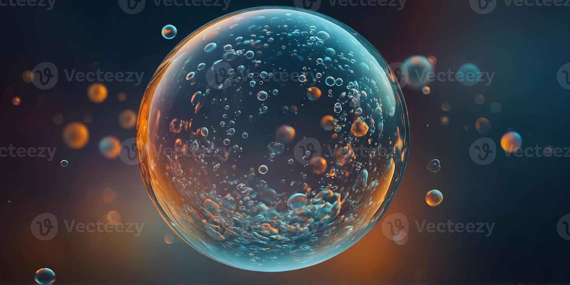 Abstract Background with Bubbles and Swirls. photo