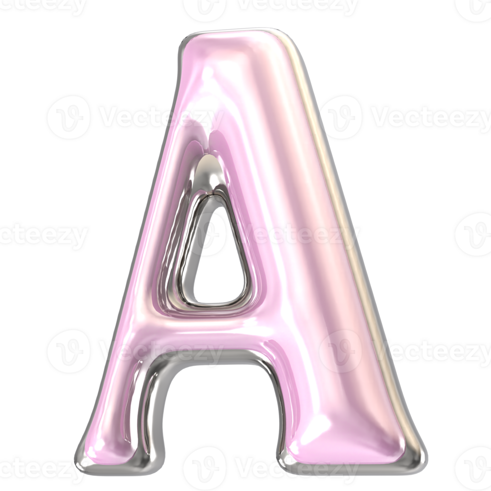 Font A 3D Render png