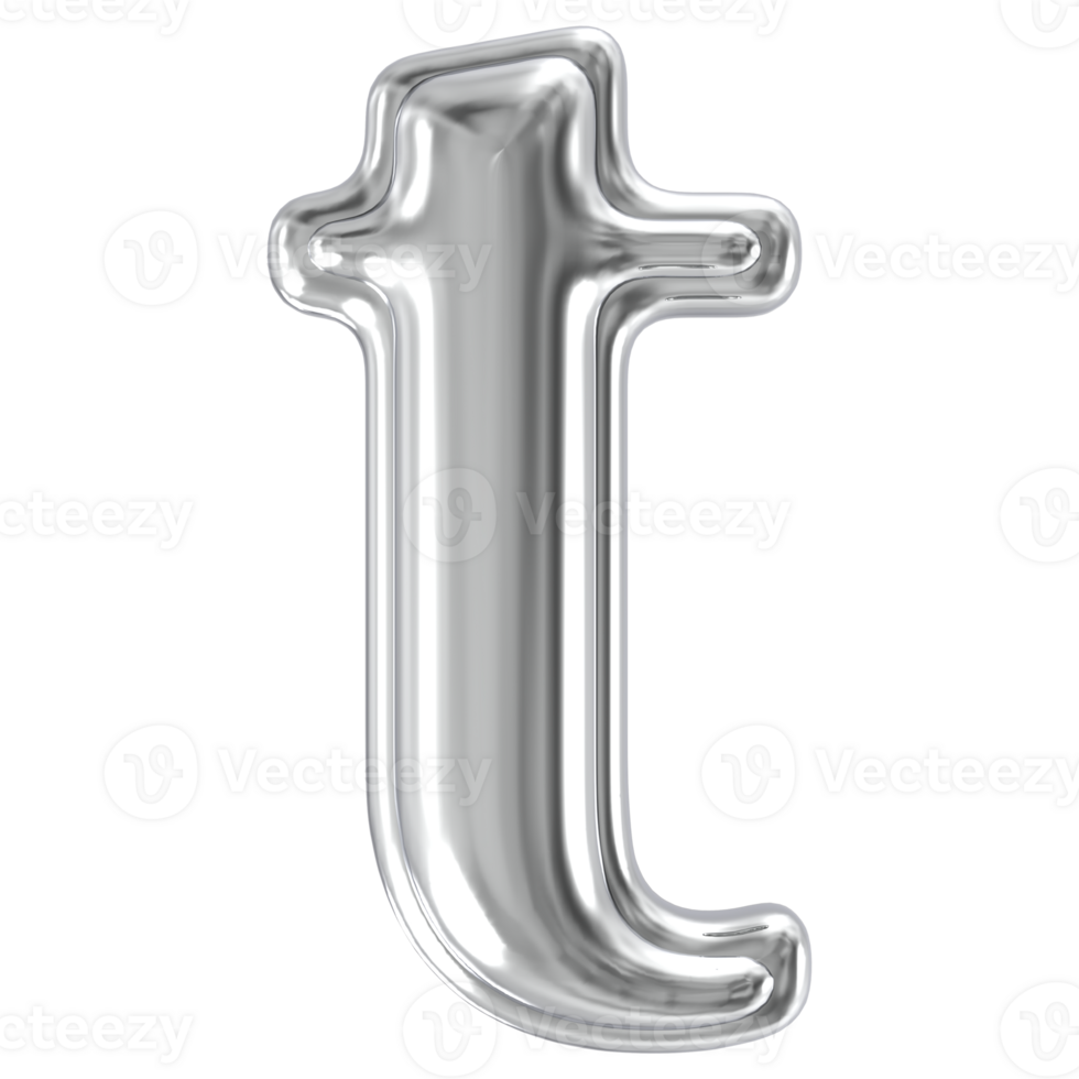 Silver Font t 3D png