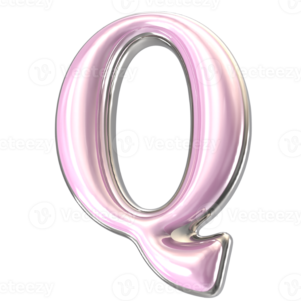 Font Q 3D Render png