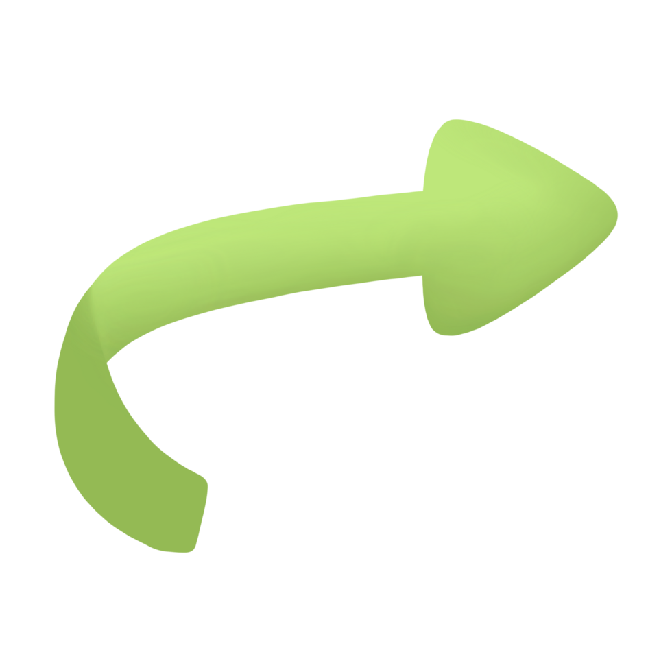 green arrow pointing down on transparent background png
