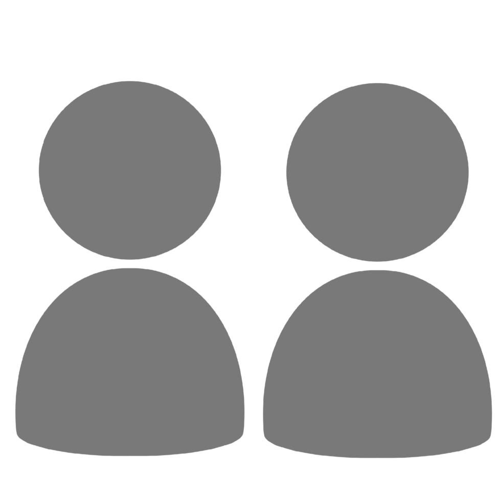 two people icon on transparent background png