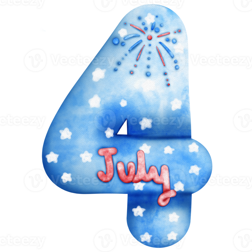 Happy 4th of July USA Independence Day elements set png