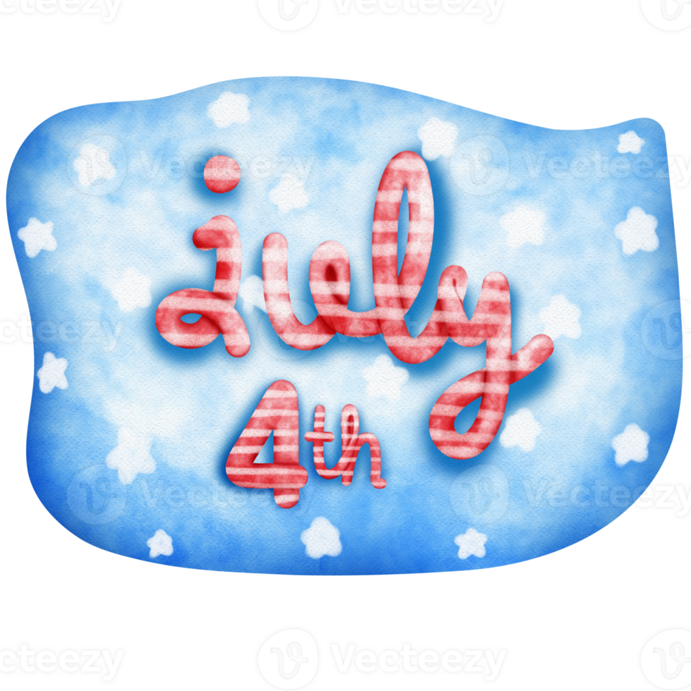 Happy 4th of July USA Independence Day elements set png