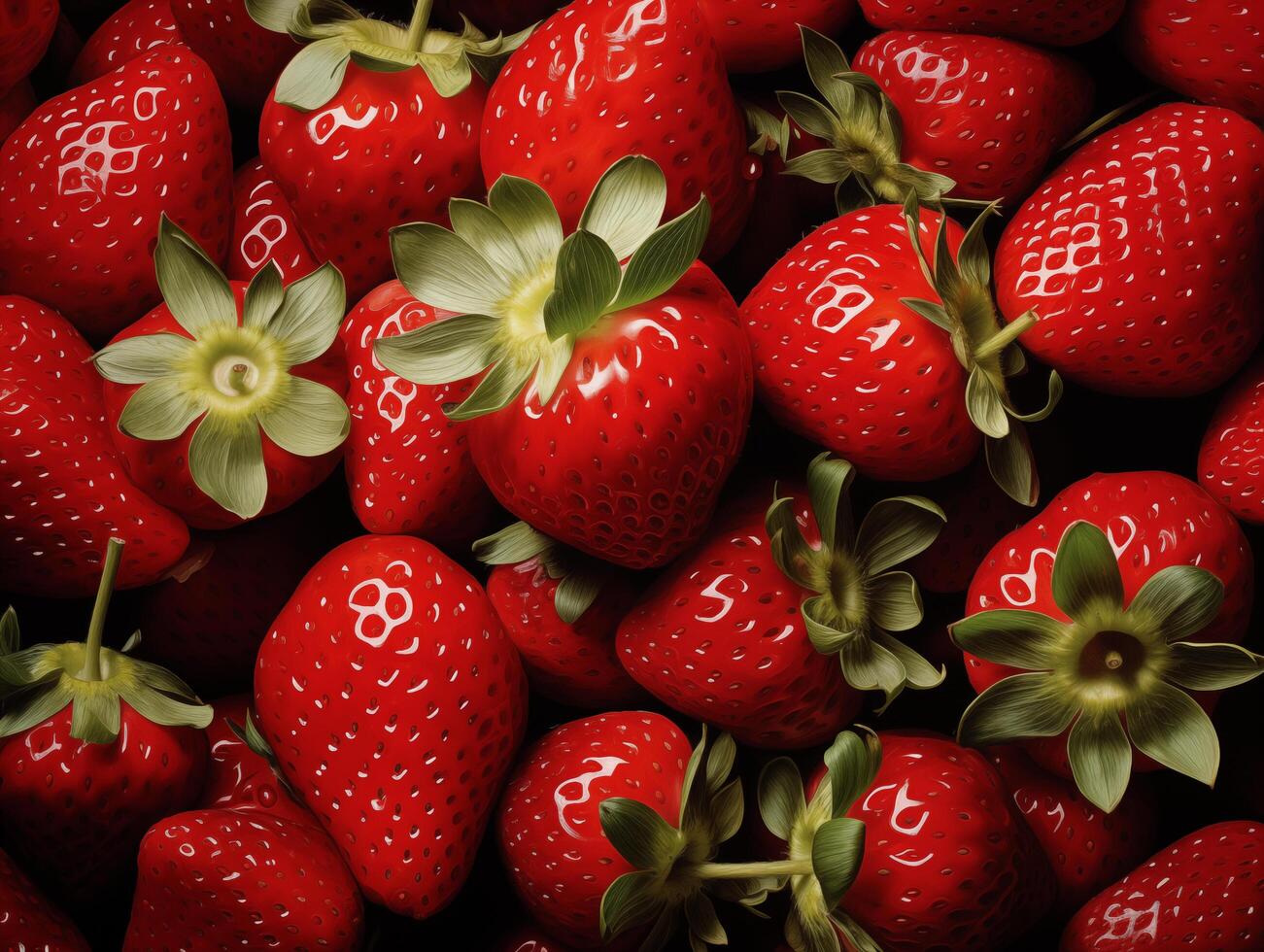 Strawberries background. Top view on fresh organic strawberries. Healthy fruits and vegan background. photo