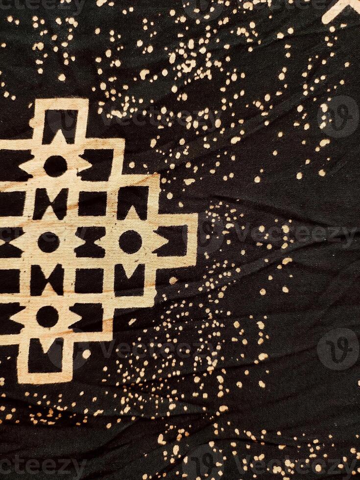 texture, pattern and background of fabric with a geometric box pattern photo