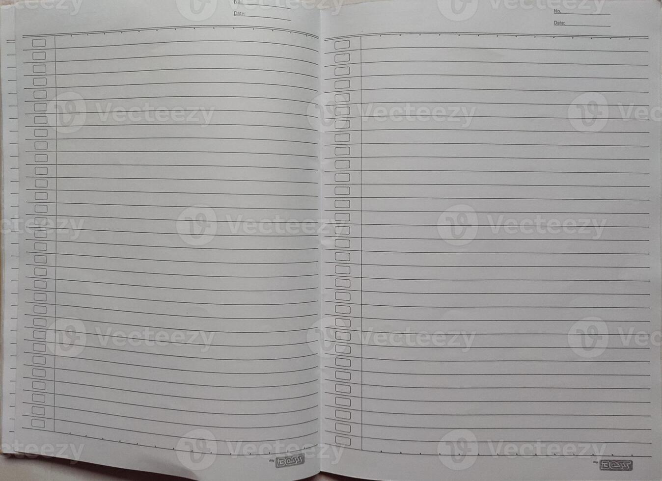 texture and background of blank striped paper sheets photo
