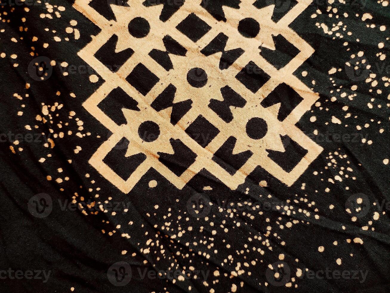 texture, pattern and background of fabric with a geometric box pattern photo