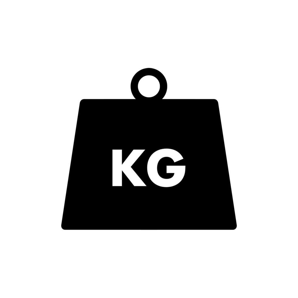 Kilogram weight silhouette icon with simple and modern design png