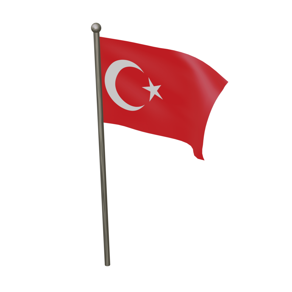 Turkey Waving Flag, Turkey flag transparent png