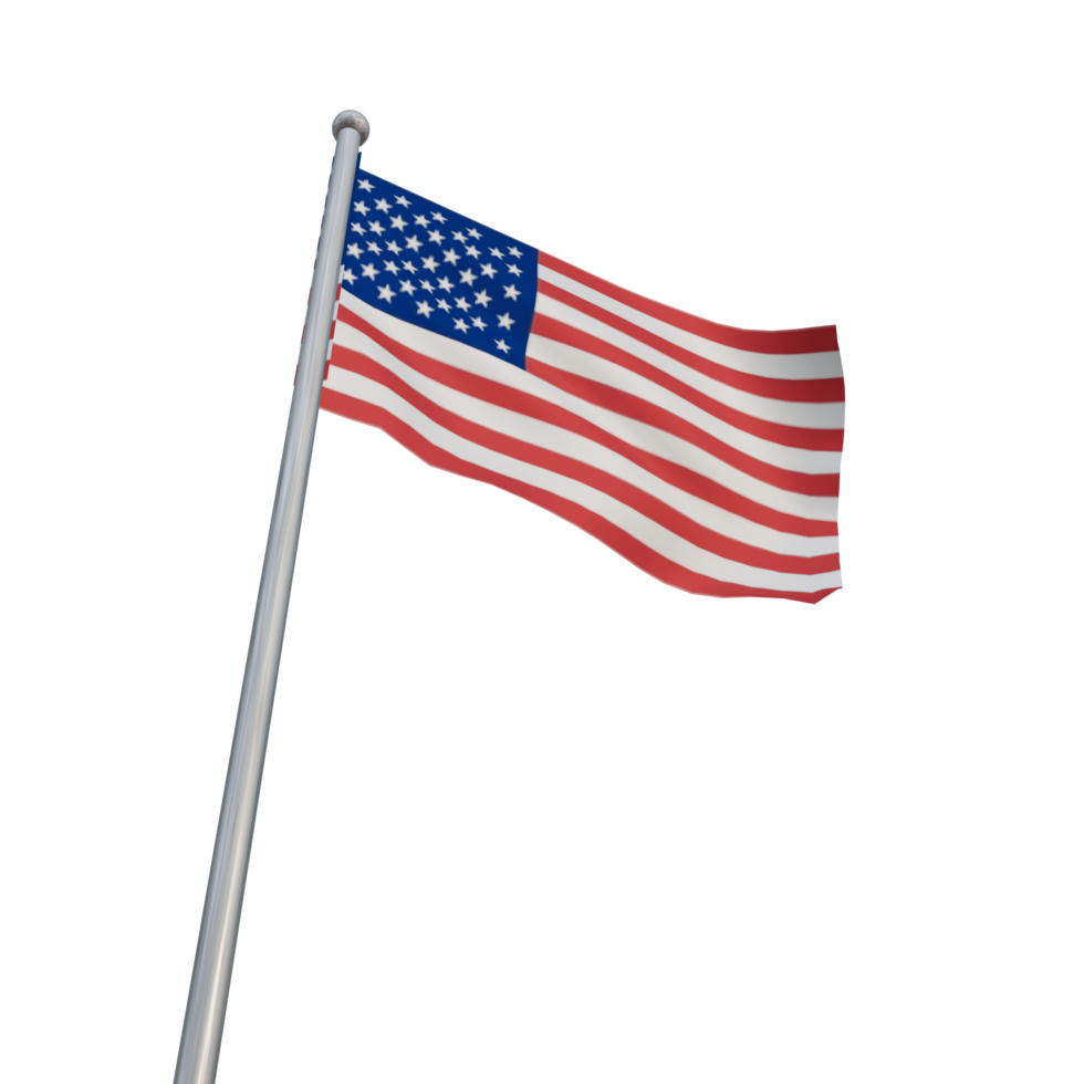 USA United States of America Waving Flag Transparent Background png