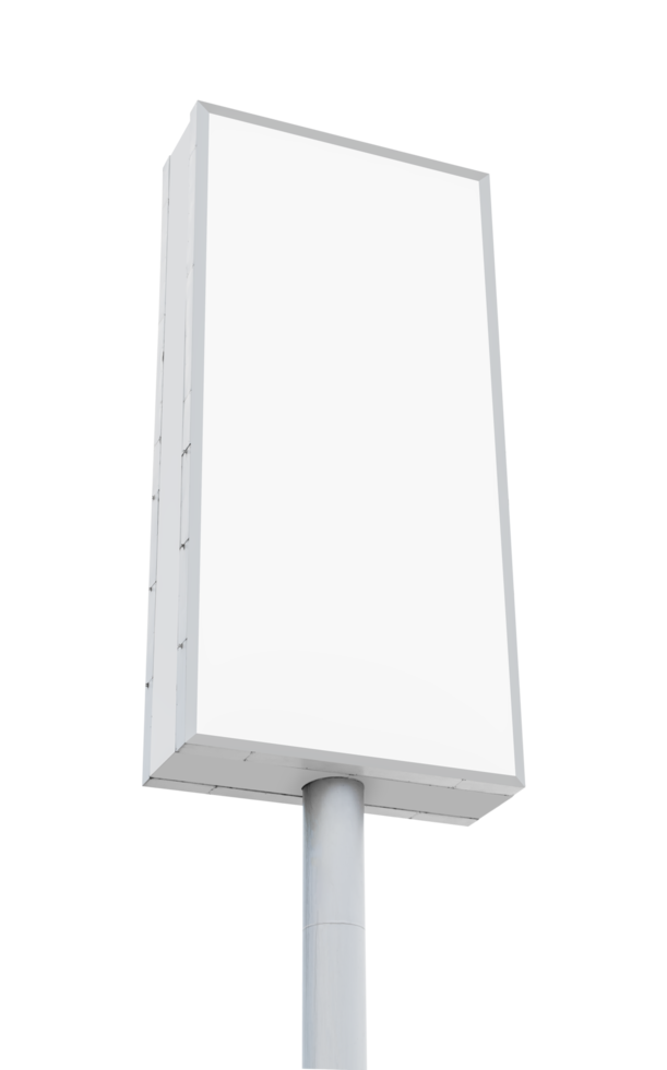 Outdoor pole vertical light box billboard png