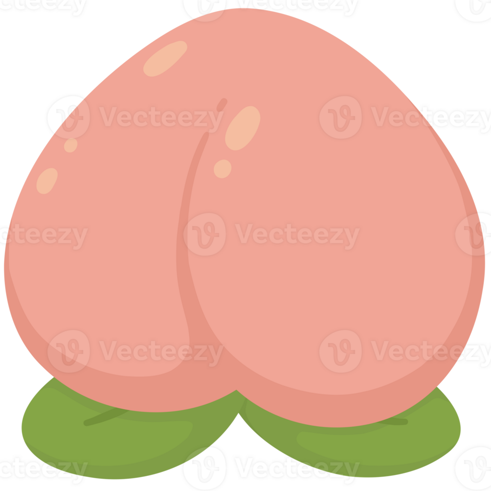 Pink peach fruit png
