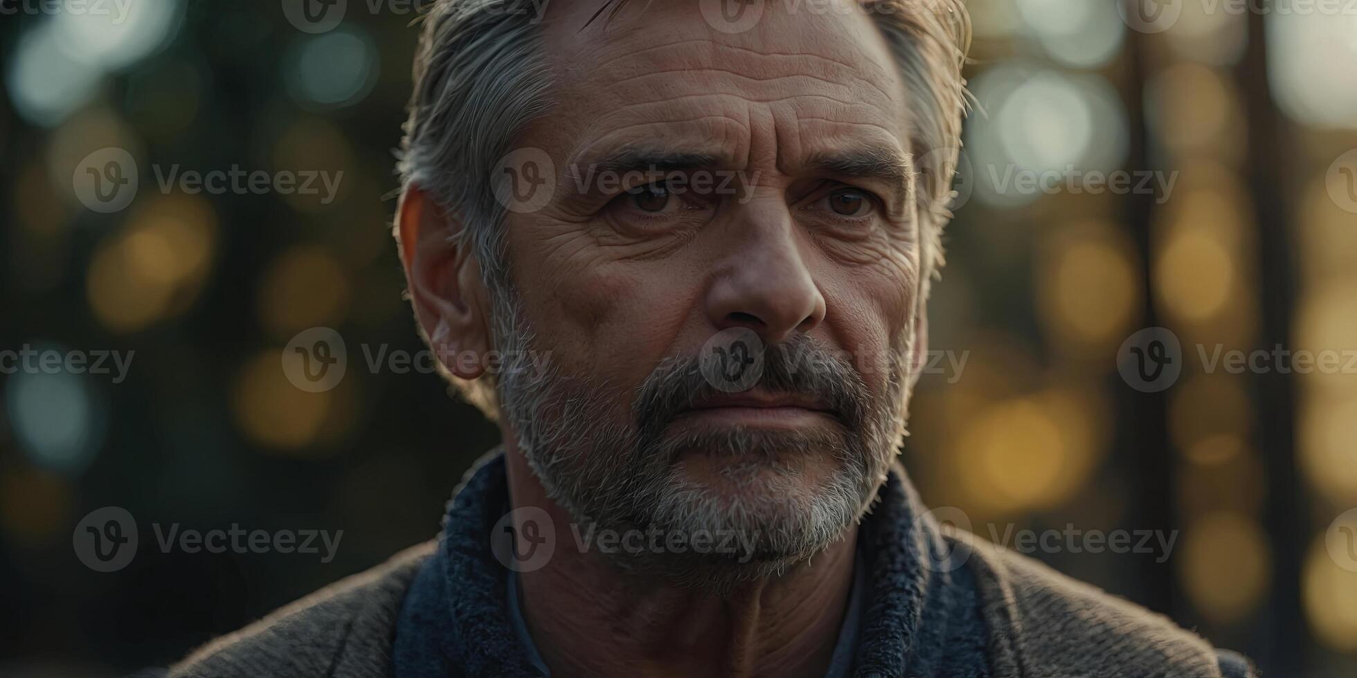A depiction of a man in his middle age who is confident. photo