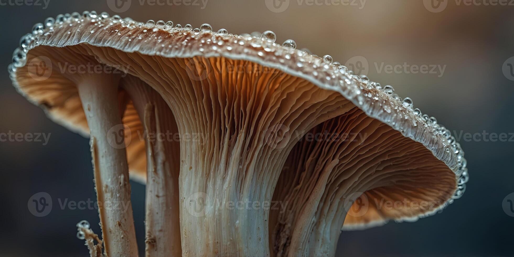 Close-up of mushroom gills wallpaper background. photo