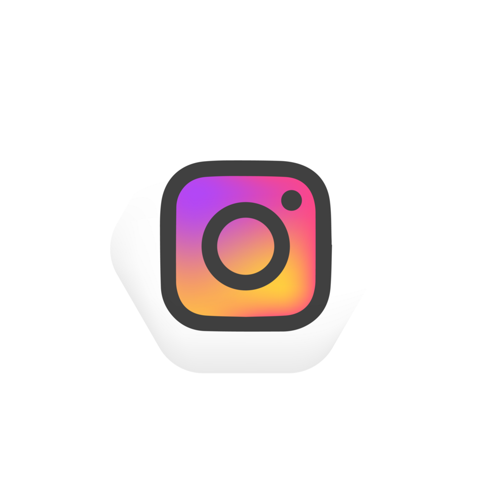 Instagram logo icon. Instagram screen social media and social network interface template. png