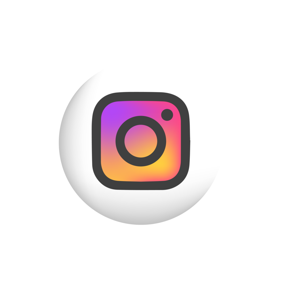 Instagram logo icon. Instagram screen social media and social network interface template. png