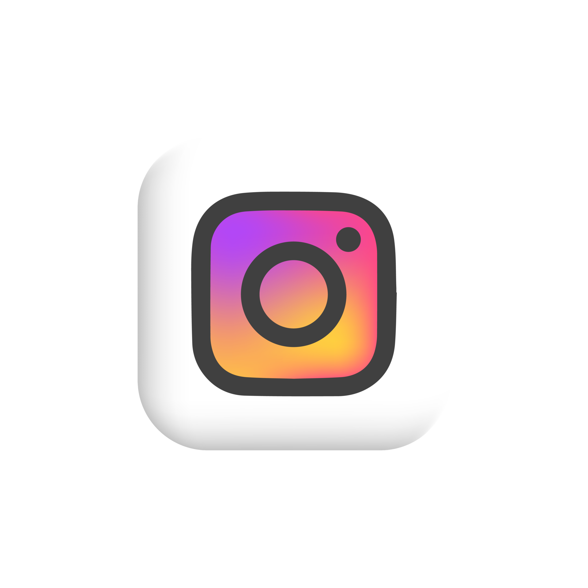 Instagram logo icon. Instagram screen social media and social network 