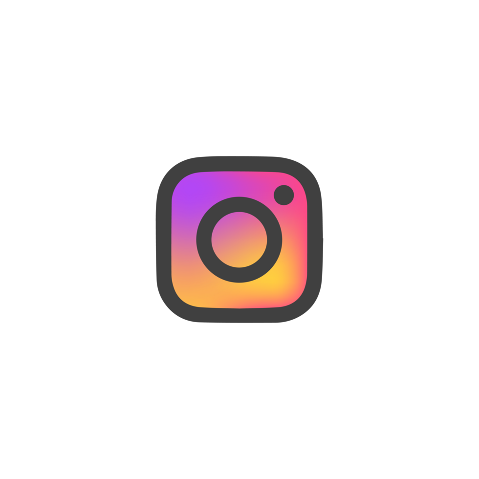 Instagram logo icon. Instagram screen social media and social network interface template. png