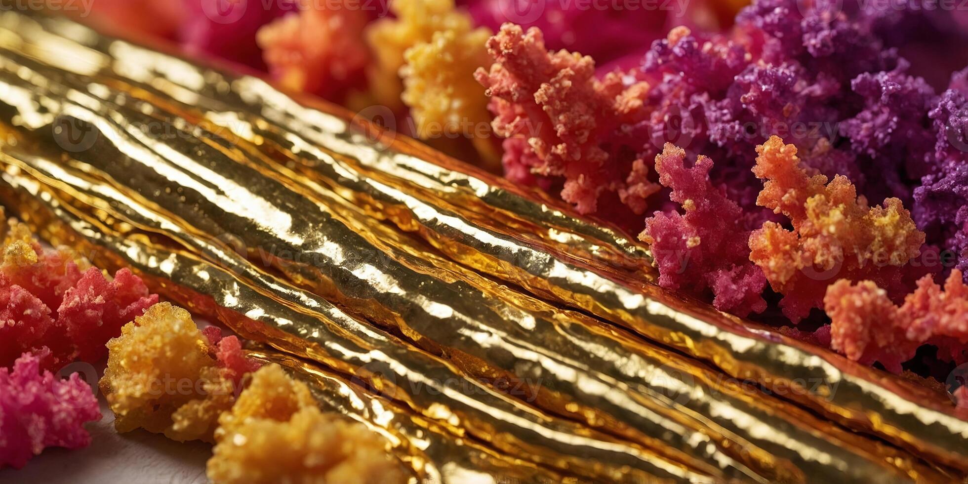 Gold red coral orange yellow peach pink magenta purple. photo