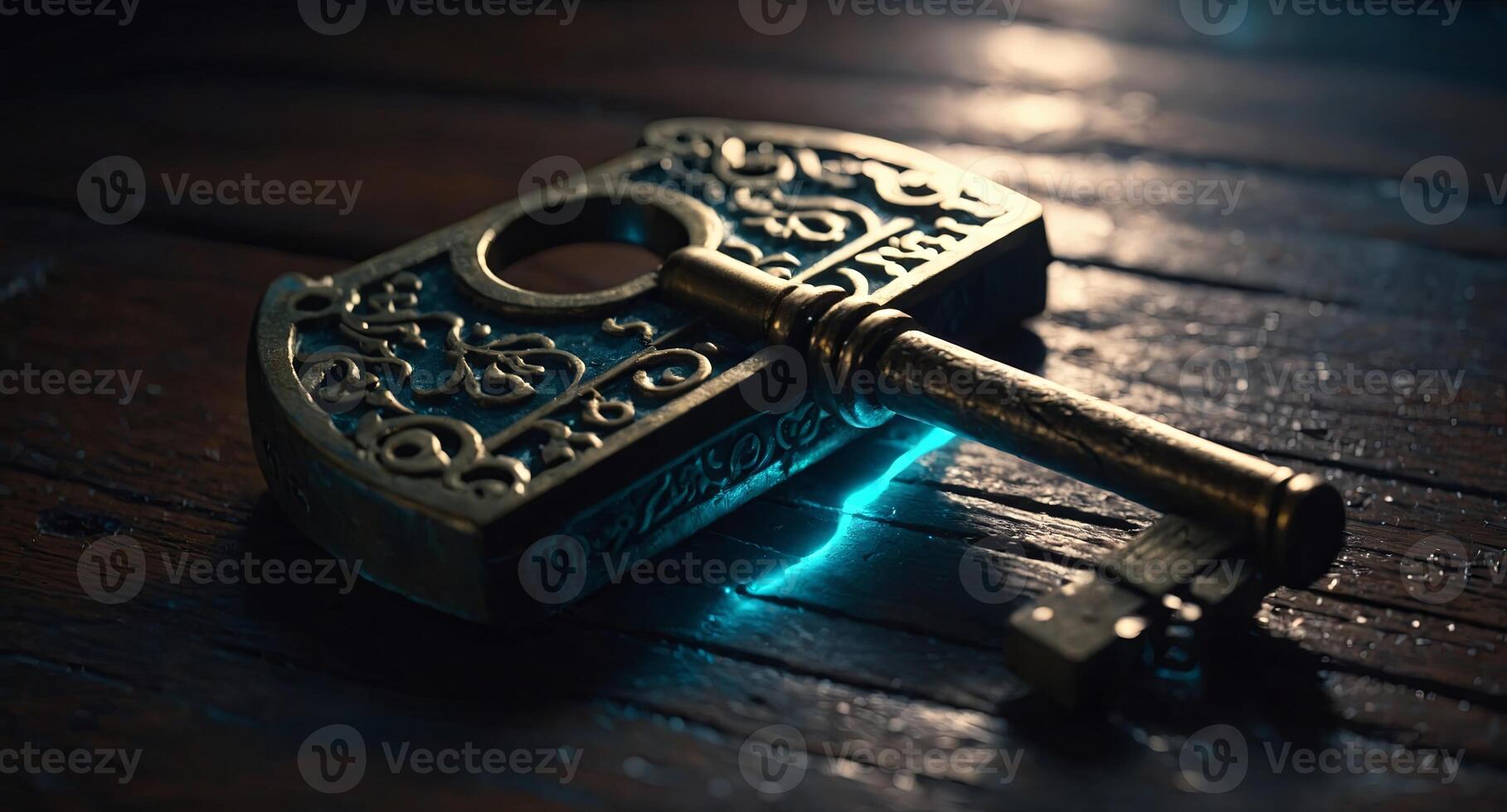 Magic glowing key - The Glowing Solution - Unlocking the Unknown. photo
