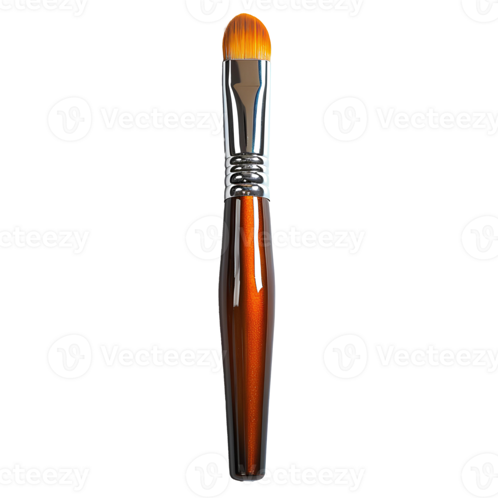 paintbrush . clean brush for art class top view. artistic paintbrush flat lay . back to school brush isolated. paintbrush with wooden handle png