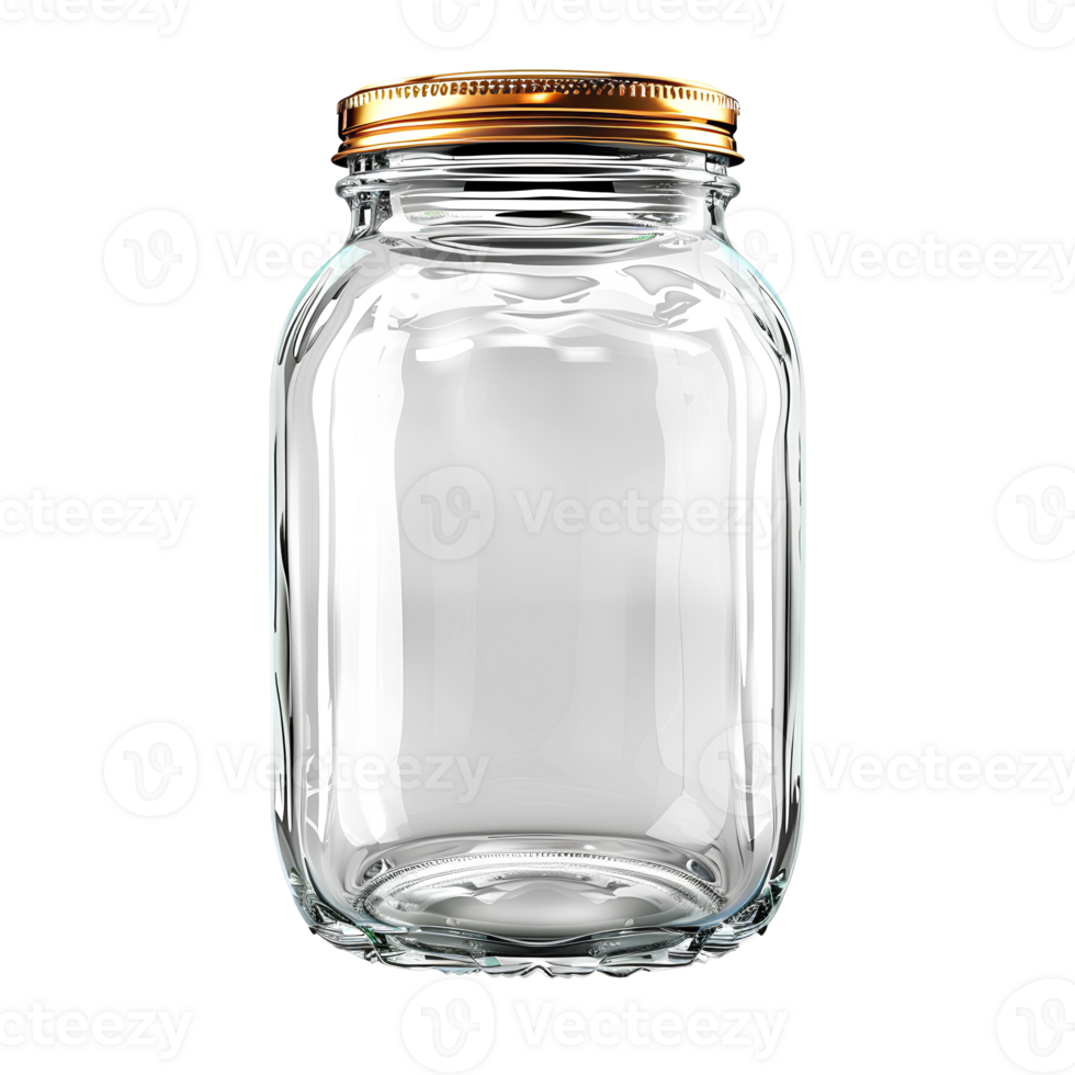 Empty glass jar . Empty jar isolated. Glass jar png