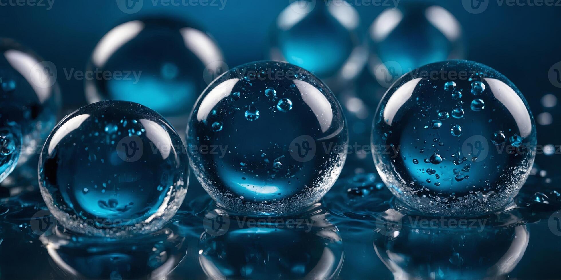 Macro of blue gel balls Watery polymer hydrogel background Liquid, background, hydrogel, Watery, Macro, polymer. photo
