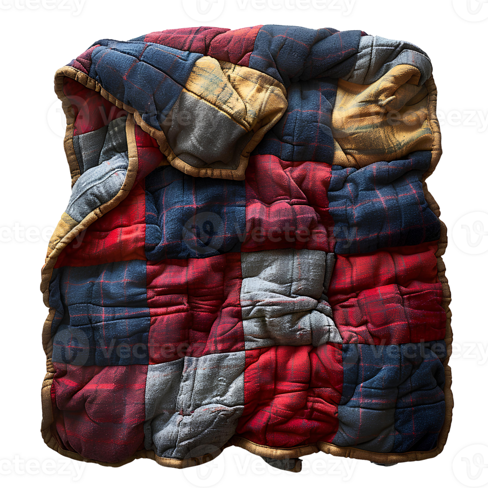 flannel blanket . cozy fabric flannel blanket for picnics top view isolated. blanket flat lay png