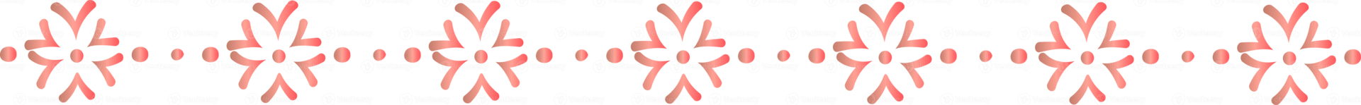 Flower line border illustration on transparent background. png