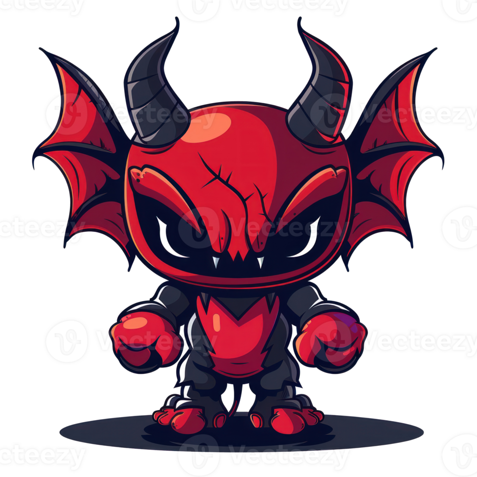 Fiendish Edition Devil Monster Character Design for T-shirt png